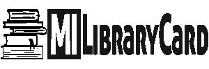 A logo for the MI Library Card service.